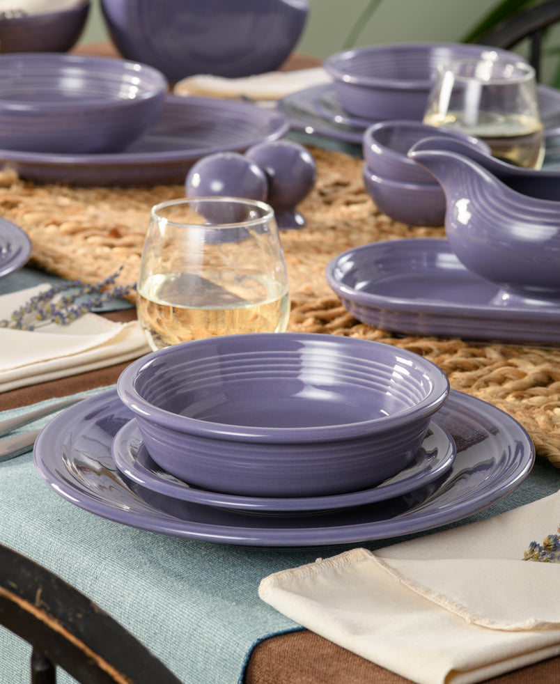 Lavender Classic Rim 3-Piece Dinnerware Set. Service for 1 - Image 3