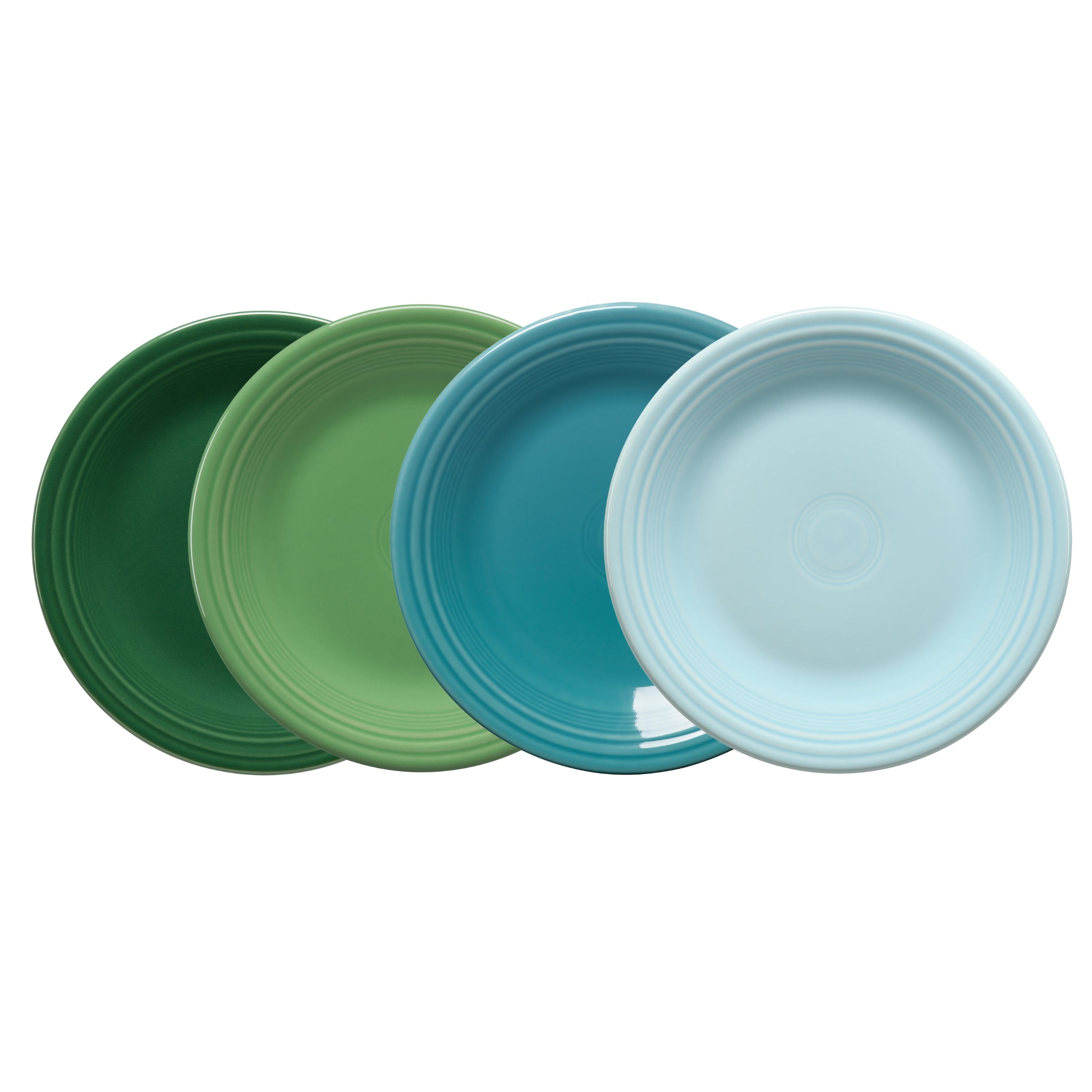 Mixed Aegean Classic Rim 10 1/2 Inch Dinner Plate. Set of 4