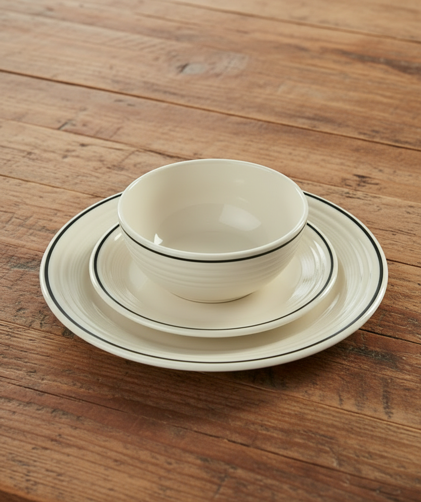 Black Band Classic Rim 7 1/4 Inch Salad Plate - Image 3