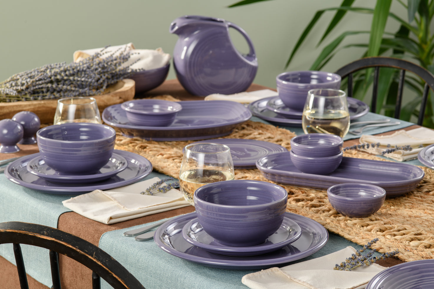 Lavender Bistro Coupe 3-Piece Dinnerware Set. Service for 1 - Image 3