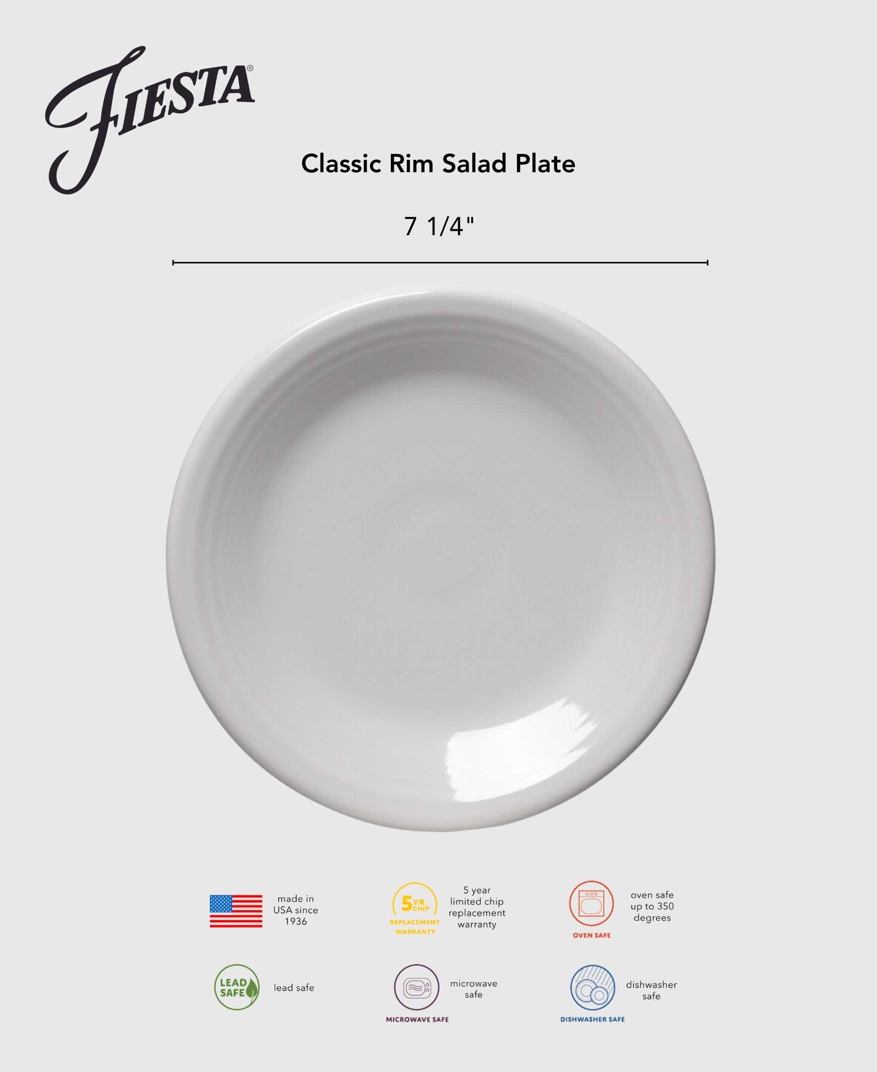 Lavender Classic Rim 7 1/4 Inch Salad Plate - Image 2