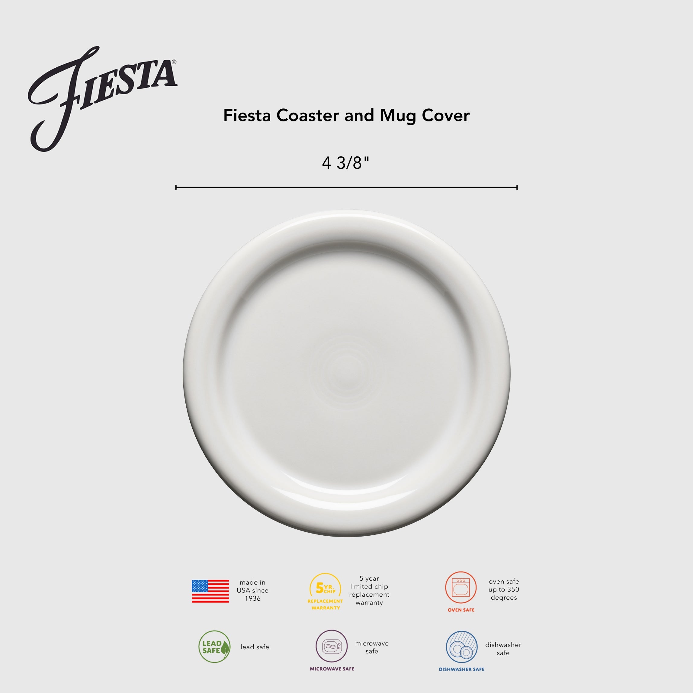 Fiesta 4 3/8 Inch Coaster and Mug Cover - Image 3
