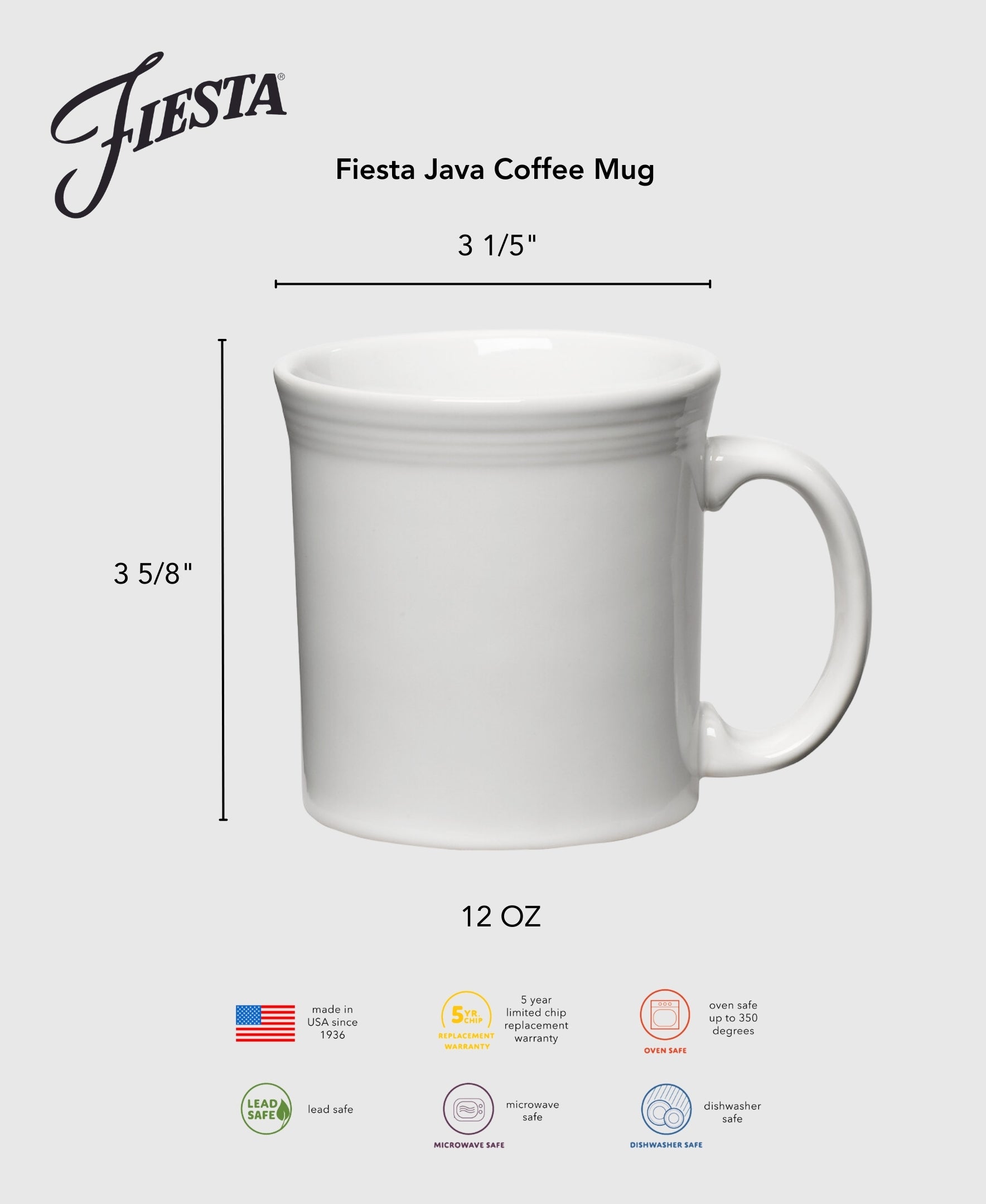 Retired Fiesta 12 OZ Java Coffee Mug - Image 3