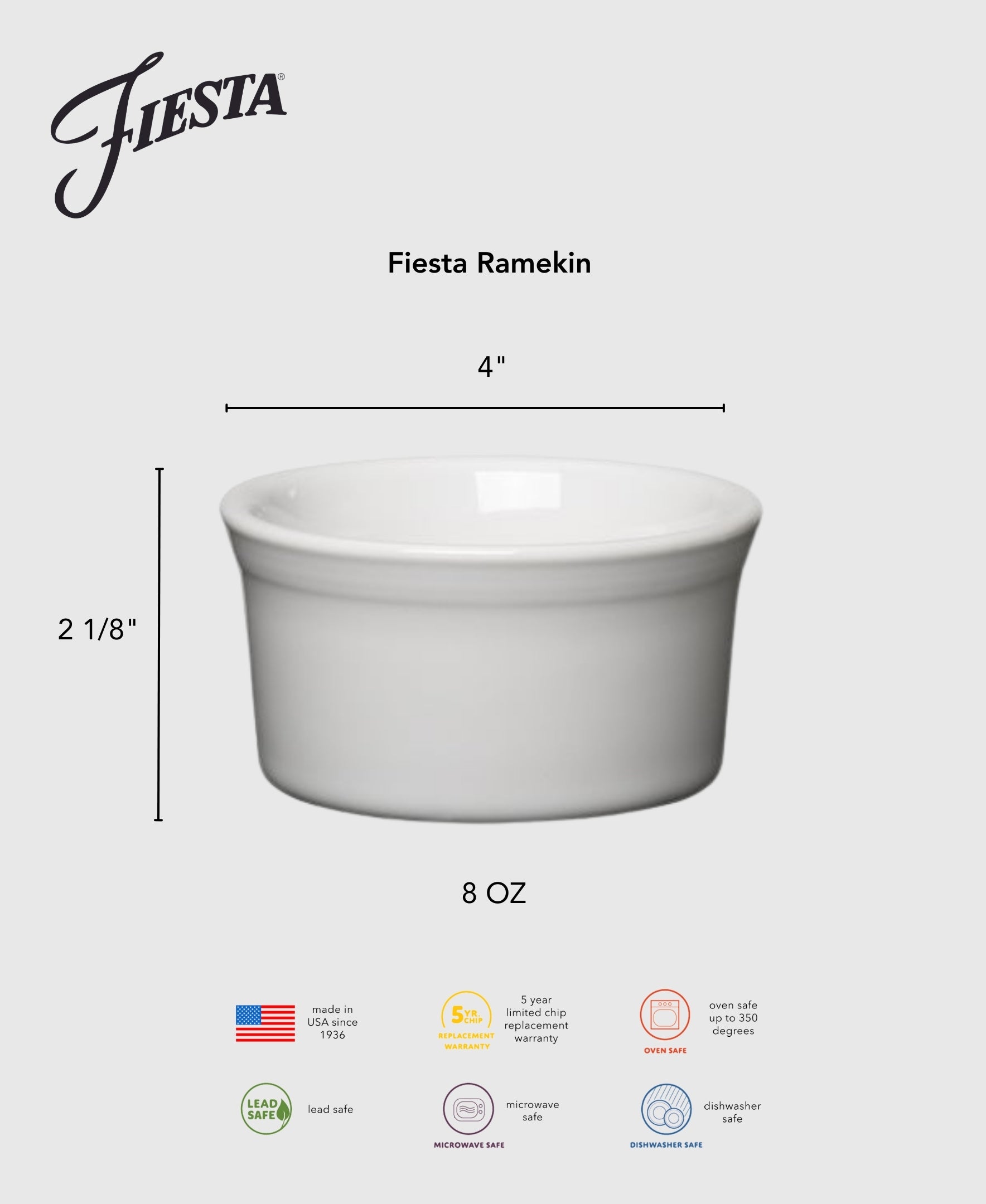 8 OZ Ramekin 4 Inch Foundry - Image 2