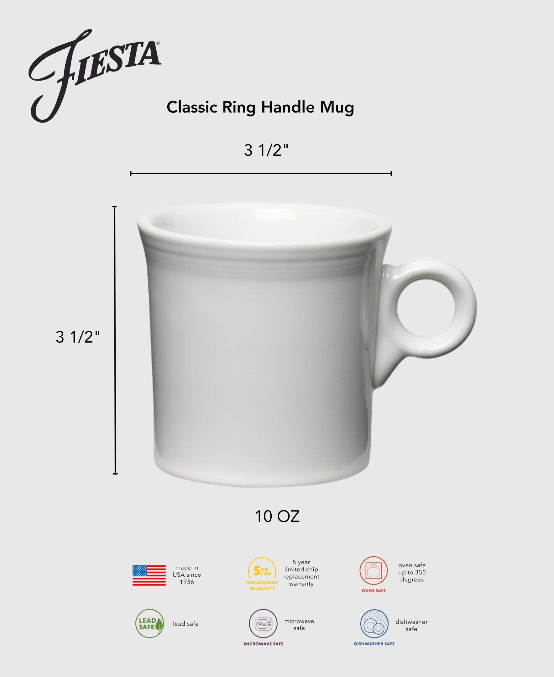 Foundry Classic Ring Handle 10 1/4 OZ Mug - Image 2