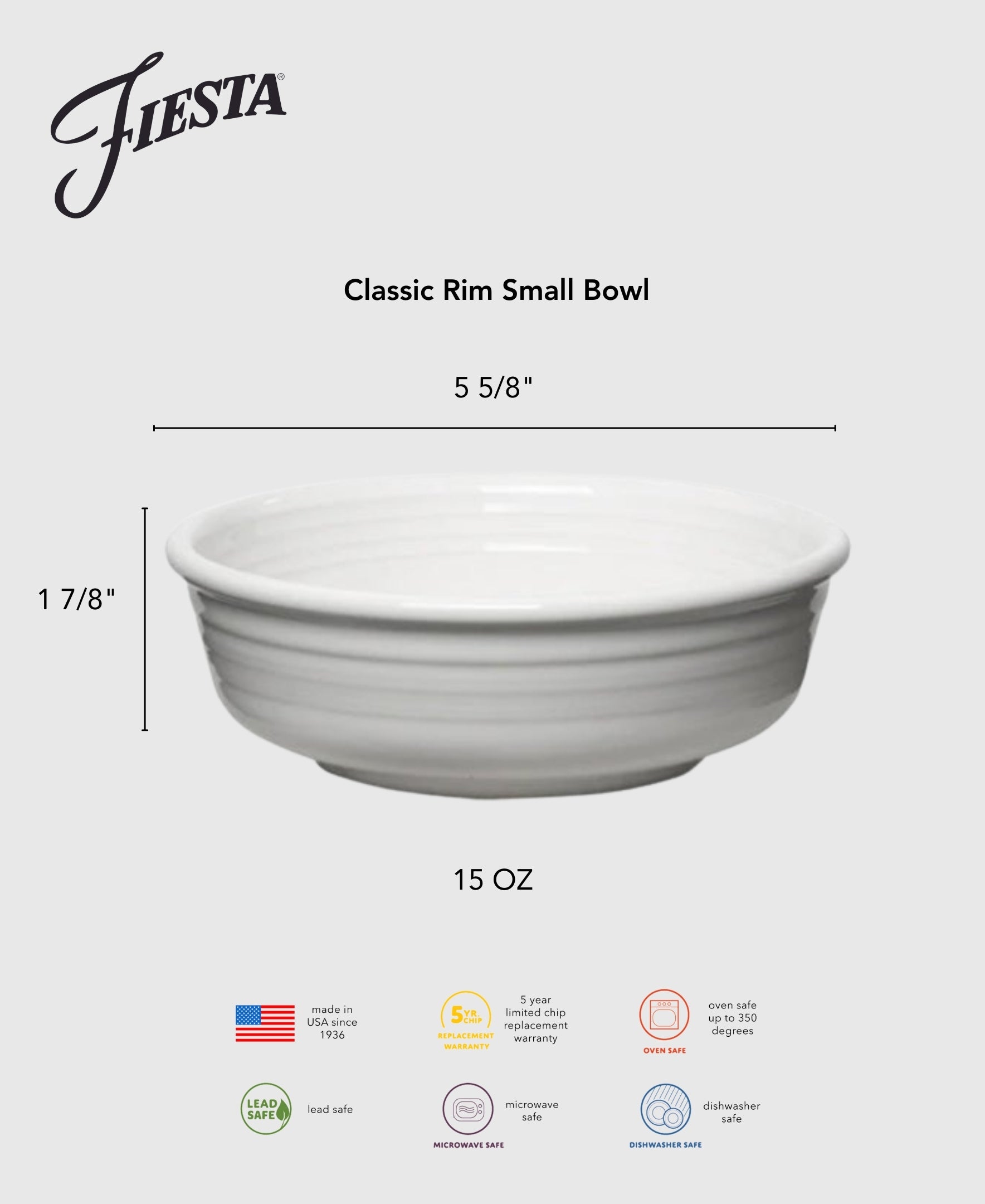 Lavender Classic Rim 5 5/8 Inch Small Bowl 15 OZ - Image 4