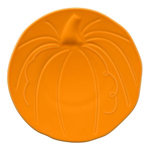 Retired Pumpkin Shaped Plate 8 1/2 Inch